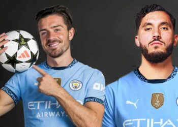 Rayan Cherki et Jack Grealish